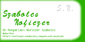 szabolcs noficzer business card